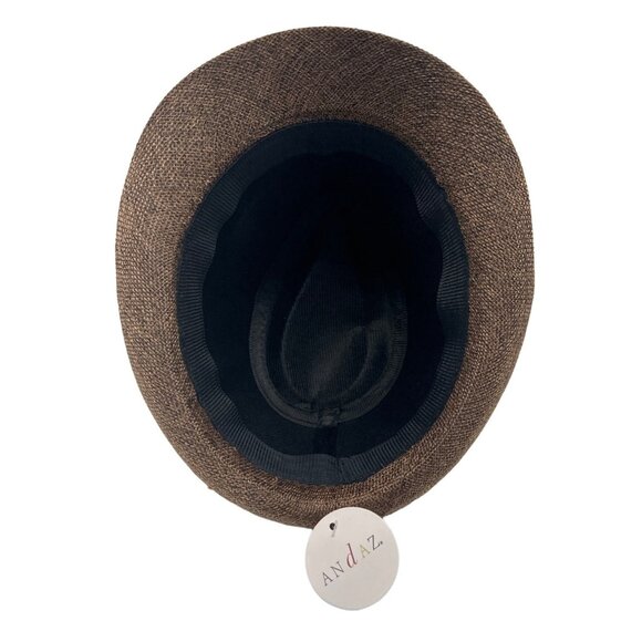 Andaz Men's Brown Pinch Top Fedora Hat NWT - Picture 8 of 9